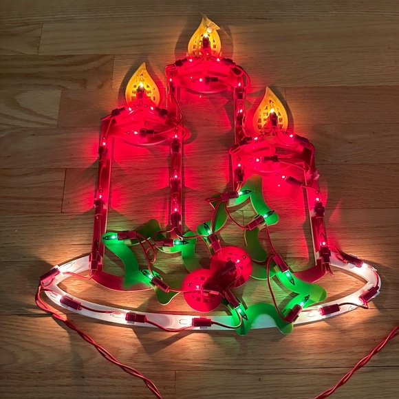 Window Hanging Candle Light Display Christmas - Picture 1 of 10